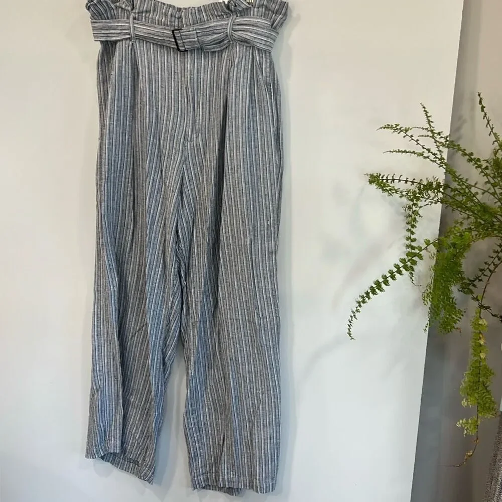 Banana republic paper‎ bag linen pants size 12